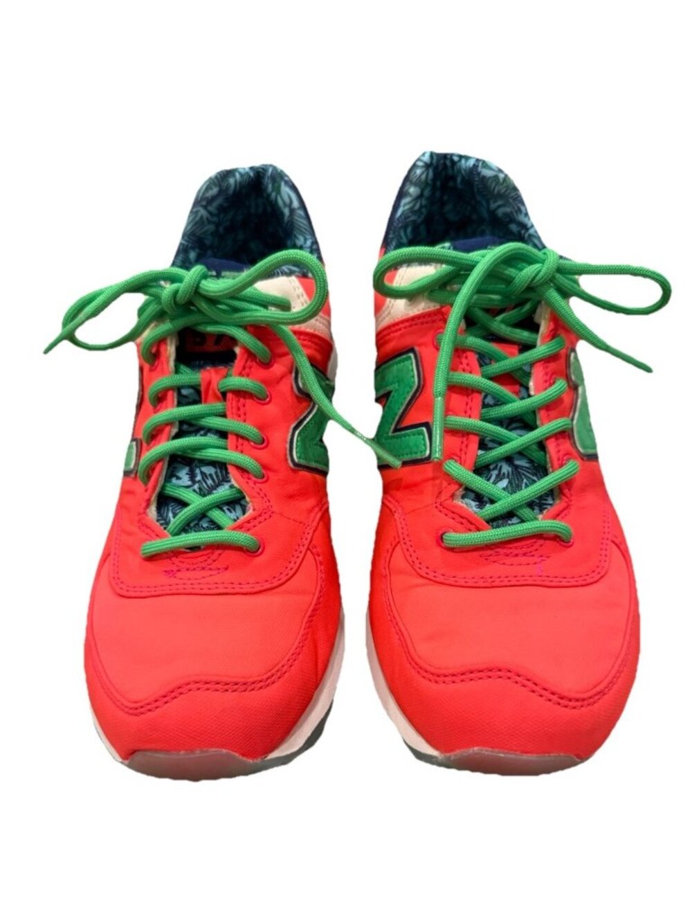 New Balance Size 8 574 Luau Women’s Neon Athletic Shoes Sneakers *RT - Picture 3 of 10
